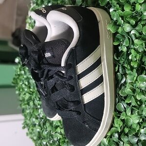 Adidas Kids Black and White Sneakers